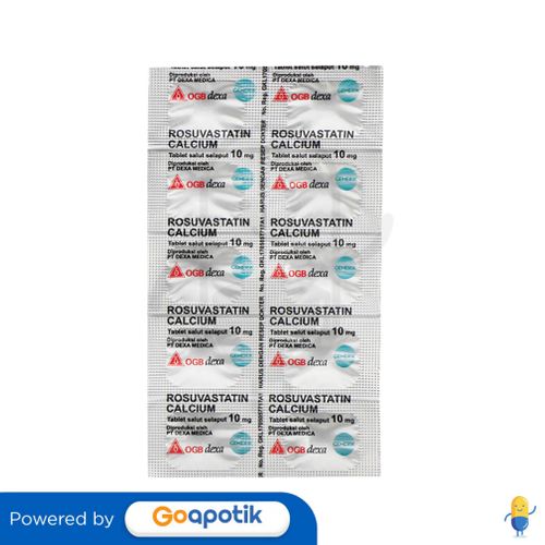 ROSUVASTATIN CALCIUM OGB DEXA MEDICA 10 MG STRIP 10 TABLET/ KOLESTEROL