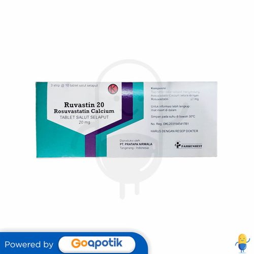 RUVASTIN 20 MG BOX 30 TABLET