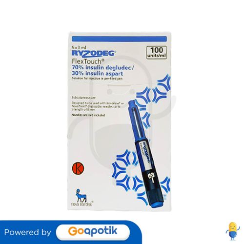 RYZODEG FLEX TOUCH 100 IU/ML INSULIN 3 ML BOX 5 PREFILLED PEN