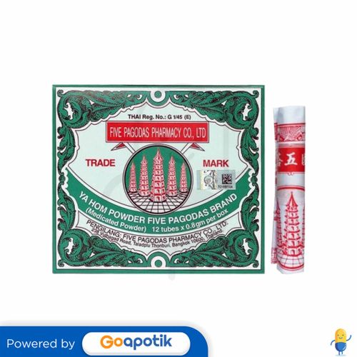 SAKIT PERUT (FIVE PAGODAS YA HOM POWDER) 750 MG BOX 12 BOTOL