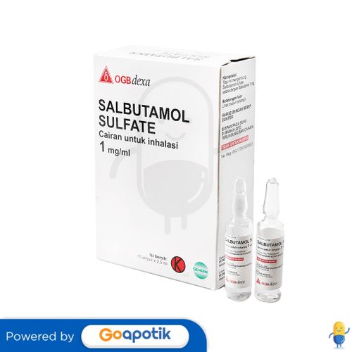 SALBUTAMOL SULFATE OGB DEXA MEDICA 1MG/ML INHALASI 2.5 ML AMPUL