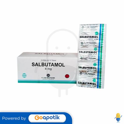 SALBUTAMOL FIRST MEDIPHARMA 4 MG BOX 100 TABLET