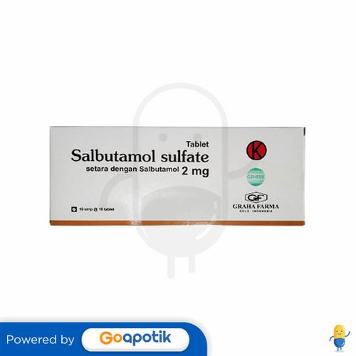 SALBUTAMOL SULFATE GRAHA 2 MG BOX 100 TABLET