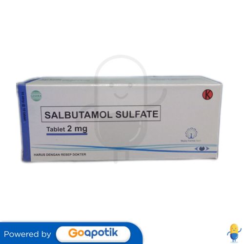 SALBUTAMOL SULFATE MULIA 2 MG BOX 100 TABLET