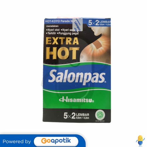 SALONPAS EXTRA HOT 5 X 2 LEMBAR BOX 10 SACHET