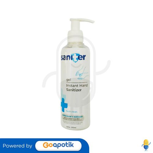 SANITER GEL INSTANT HAND SANITIZER FRESH CLEAN 230 ML BOTOL PUMP