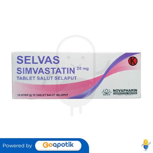 SELVAS 20 MG BOX 100 TABLET