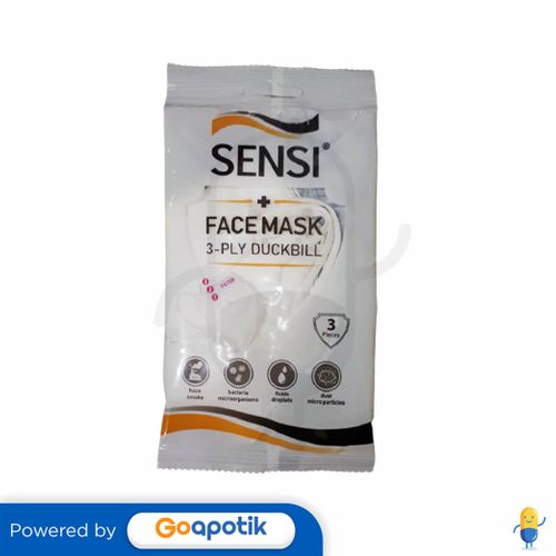 SENSI 3PLY DUCKBILL FACE MASK PACK 3 PCS