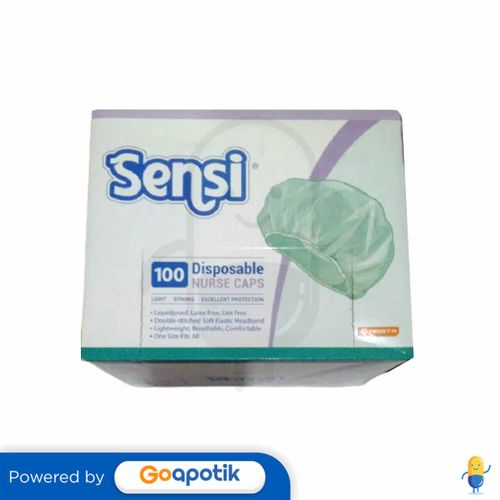 SENSI DISPOSABLE NURSE CAPS HIJAU BOX 100 PCS