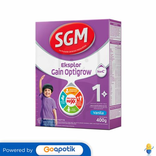 SGM EKSPLOR GAIN OPTIGROW 1+ RASA VANILA 400 GRAM BOX