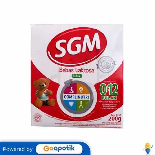 SGM LLM+ BEBAS LAKTOSA COMPLINUTRI 0-12 BULAN 200 MG BOX