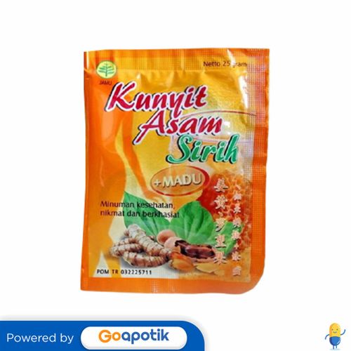 SIDOMUNCUL KUNYIT ASAM SIRIH PLUS MADU 25 GRAM SACHET