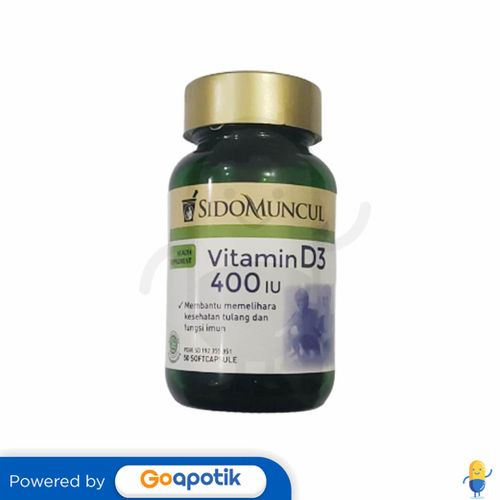 Sidomuncul Vitamin D3 400 Iu Botol 50 Kapsul Kegunaan Efek Samping Dosis Dan Aturan Pakai