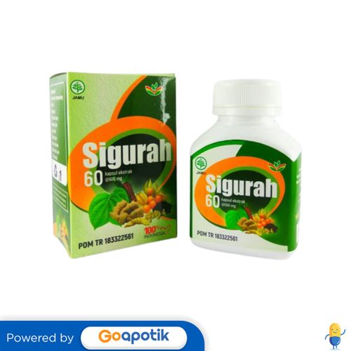 Sigurah Botol 60 Kapsul Kegunaan Efek Samping Dosis Dan Aturan Pakai 2666