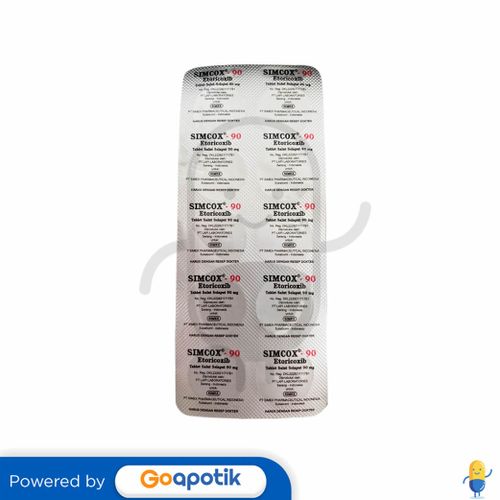 SIMCOX 90 MG STRIP 10 TABLET