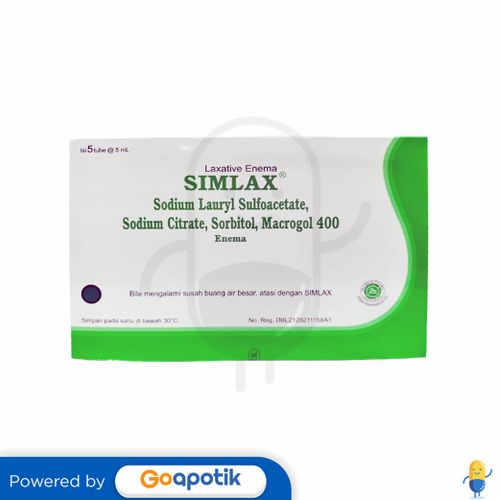 SIMLAX ENEMA 5 ML BOX 5 TUBE