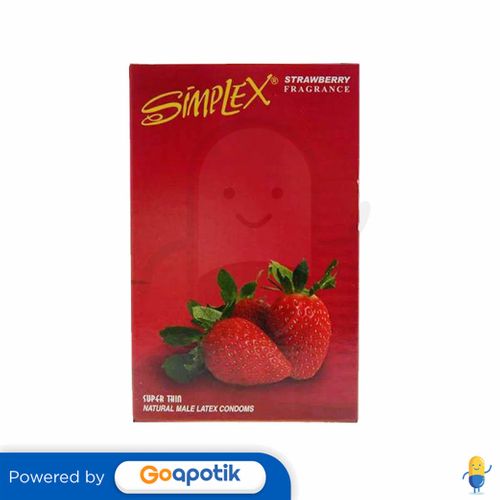 SIMPLEX KONDOM FRAGRANCE STRAWBERRY BOX 12 PCS