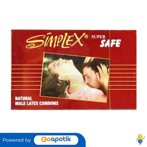 SIMPLEX KONDOM SUPER SAFE BROWN BOX 12 PCS