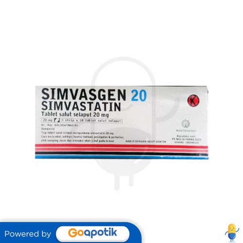 SIMVASGEN 20 MG BOX 30 TABLET