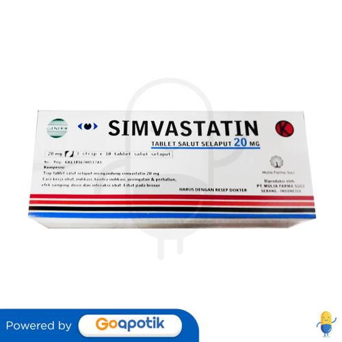 SIMVASTATIN MULIA 20 MG BOX 30 TABLET