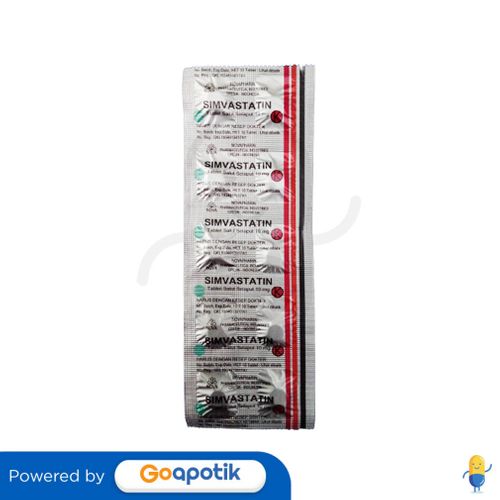 SIMVASTATIN NOVAPHARIN 10 MG STRIP 10 TABLET