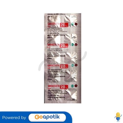 SIMVASTATIN 20 MG KIMIA FARMA STRIP 10 TABLET