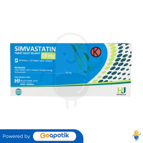 SIMVASTATIN HEXPHARM 10 MG BOX 100 TABLET