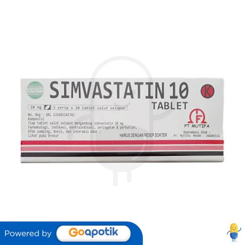 SIMVASTATIN MUTIFA 10 MG BOX 30 TABLET