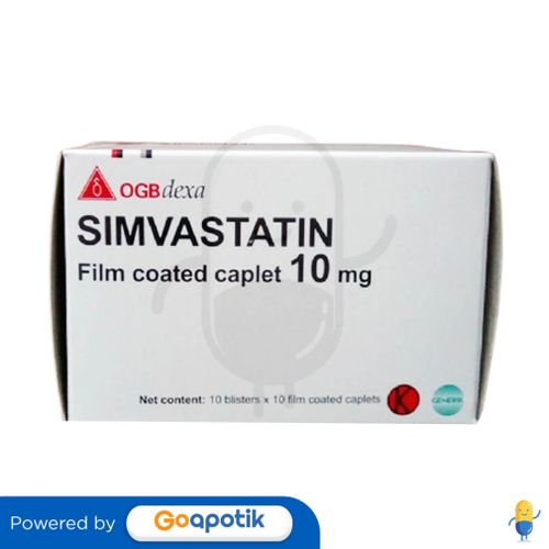 SIMVASTATIN OGB DEXA MEDICA 10 MG BOX 100 TABLET / OBAT KOLESTEROL