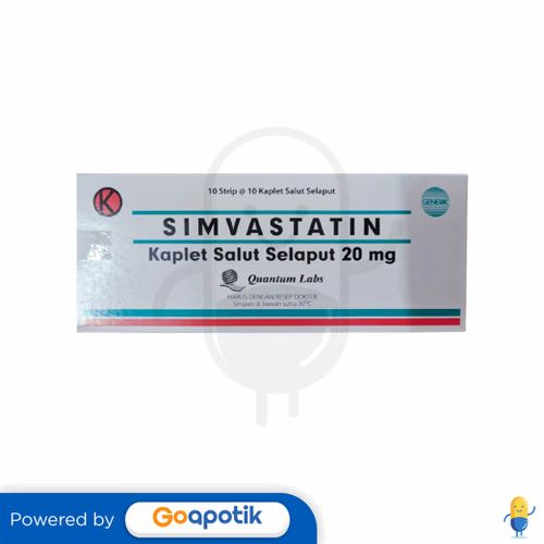 SIMVASTATIN QUANTUM LABS 20 MG BOX 100 TABLET