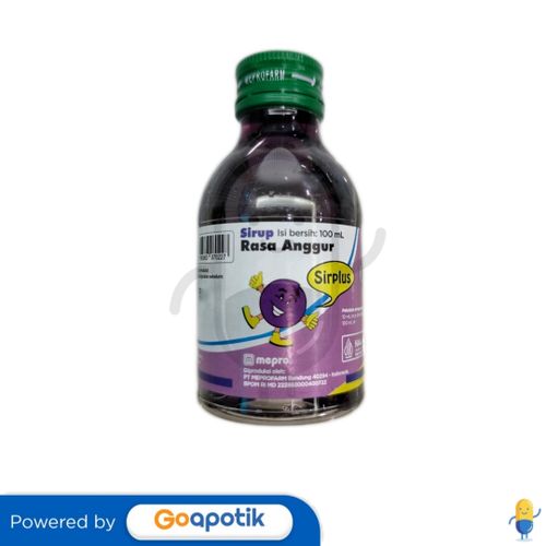 SIRPLUS RASA ANGGUR SIRUP 100 ML