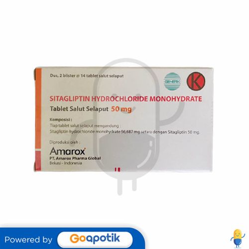 SITAGLIPTIN HYDROCHLORIDE MONOHYDRATE AMAROX 50 MG BOX 28 TABLET