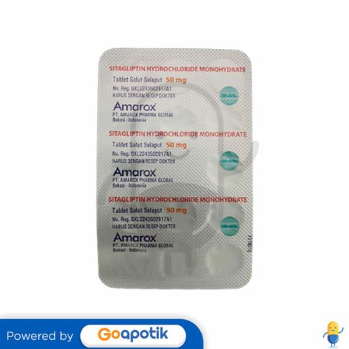 SITAGLIPTIN HYDROCHLORIDE MONOHYDRATE AMAROX 50 MG TABLET