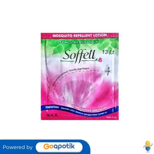 SOFFELL LOTION BUNGA GERANIUM 5.5 GRAM SACHET