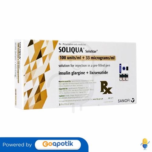 SOLIQUA INSULIN 100 IU/33 MCG INSULIN 3 ML PEN Kegunaan, Efek Samping