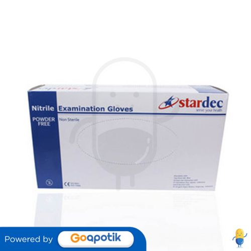 STARDEC NITRILE EXAMINATION GLOVES UKURAN XS BOX 100 PASANG