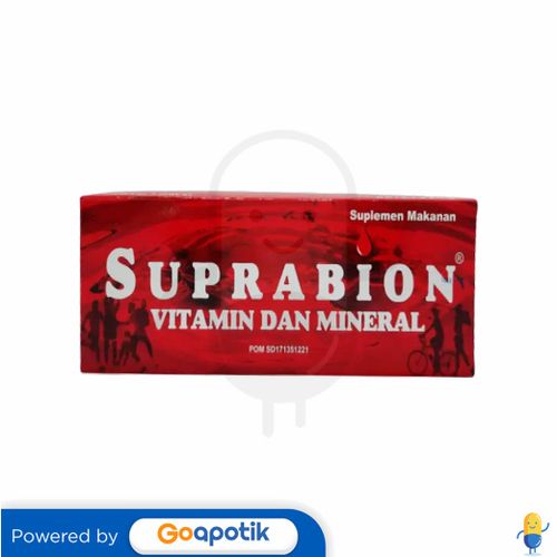SUPRABION BOX ISI 100 KAPSUL Kegunaan, Efek Samping, Dosis dan Aturan Pakai