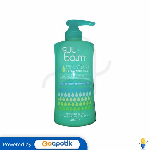 SUU BALM DUAL COOLING & MOISTURISING CREAM BODY WASH 420 ML BOTOL PUMP