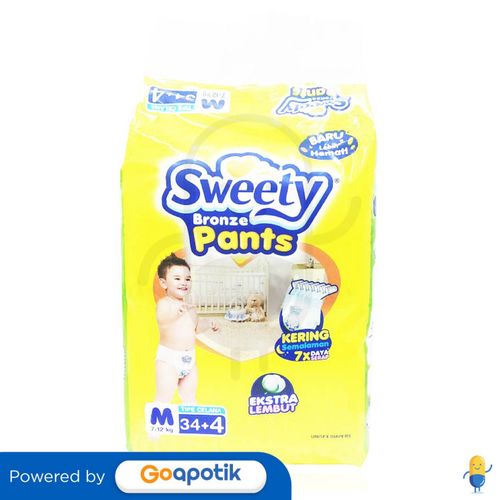 SWEETY BRONZE PANTS POPOK CELANA EXTRA LEMBUT SIZE M BOX 34 + 4 PCS