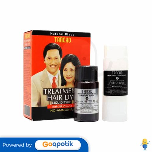 TANCHO TREATMENT HAIR DYE NATURAL BLACK 20 ML BOTOL