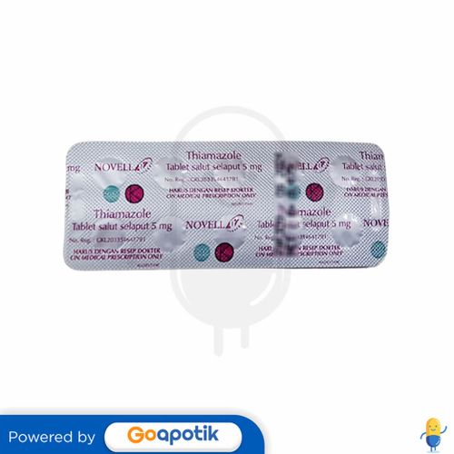 THIAMAZOLE NOVELL 5 MG STRIP 10 TABLET