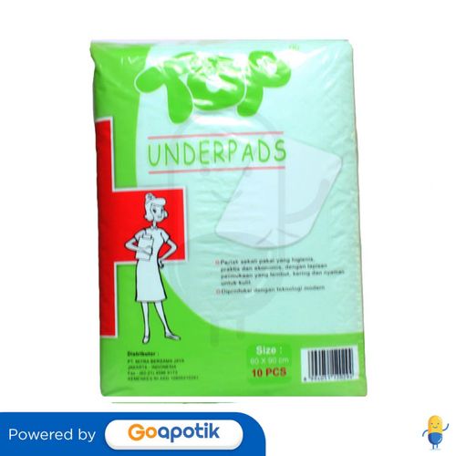 TOP UNDERPADS 60 X 90 CM PACK 10 PCS