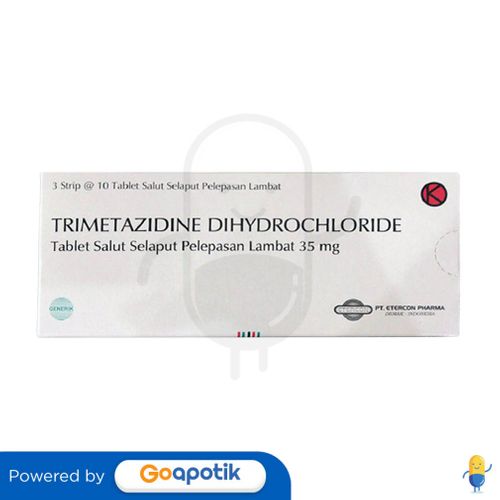 TRIMETAZIDINE DIHYDROCHLORIDE ETERCON 35 MG BOX 30 TABLET