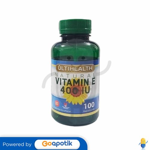 ULTIHEALTH NATURAL VITAMIN E 400 IU BOTOL 100 KAPSUL Kegunaan, Efek