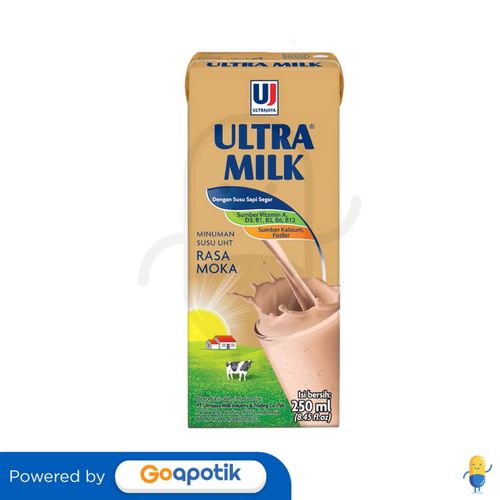 ULTRA SUSU UHT RASA MOKA 250 ML TETRAPAK