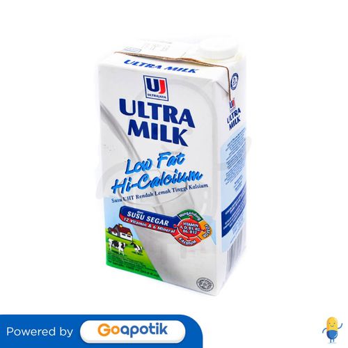 ULTRA SUSU UHT RENDAH LEMAK RASA PLAIN 1000 ML TETRAPAK