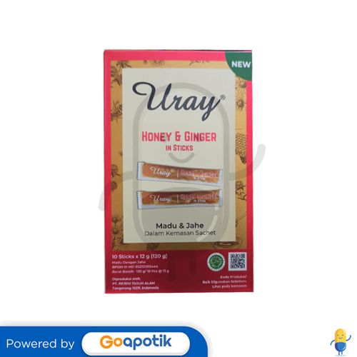 URAY HONEY & GINGER IN STICKS BOX 10 STICKS