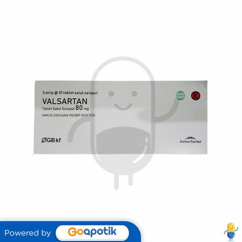 VALSARTAN KIMIA FARMA 80 MG BOX 30 TABLET