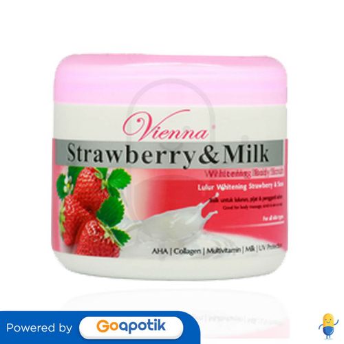 VIENNA BODY SCRUB STRAWBERRY & MILK 250 GRAM TUBE