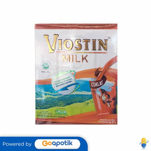 VIOSTIN MILK RASA COKLAT 25 GRAM BOX 6 SACHET (150 GRAM)